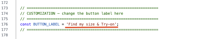 BUTTON_LABEL constant in the mirror-reco.liquid snippet
